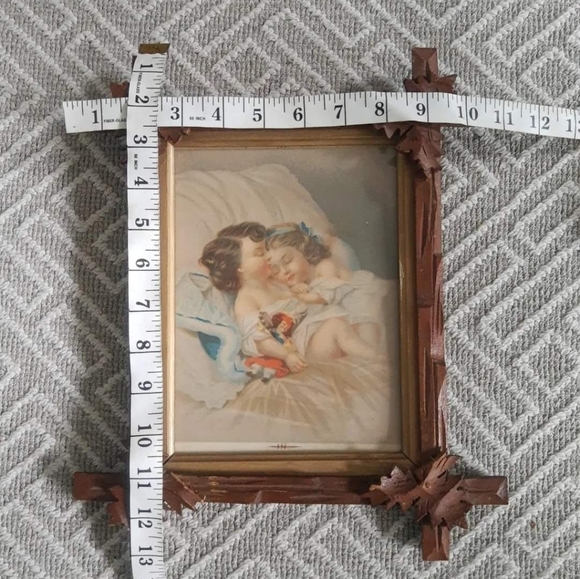 Antique ANCIENT BLACK FOREST ADIRONDACK NUT, Tramp Art, from the 1870, 1940s. - Picture 11 of 16